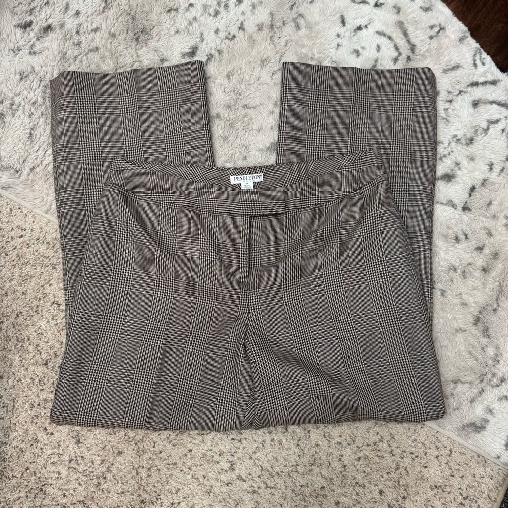 Pendleton 16 Petite Houndstooth Wool Pants